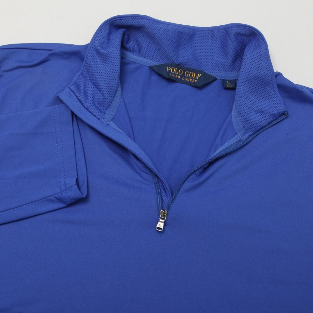Polo Golf Ralph Lauren Men's L Blue Quarter Zip Pullover Garden City CC 1916